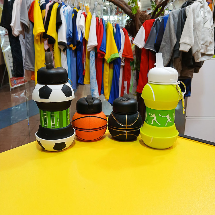 قمقمه سیلیکونی تاشو طرح توپ ورزشی