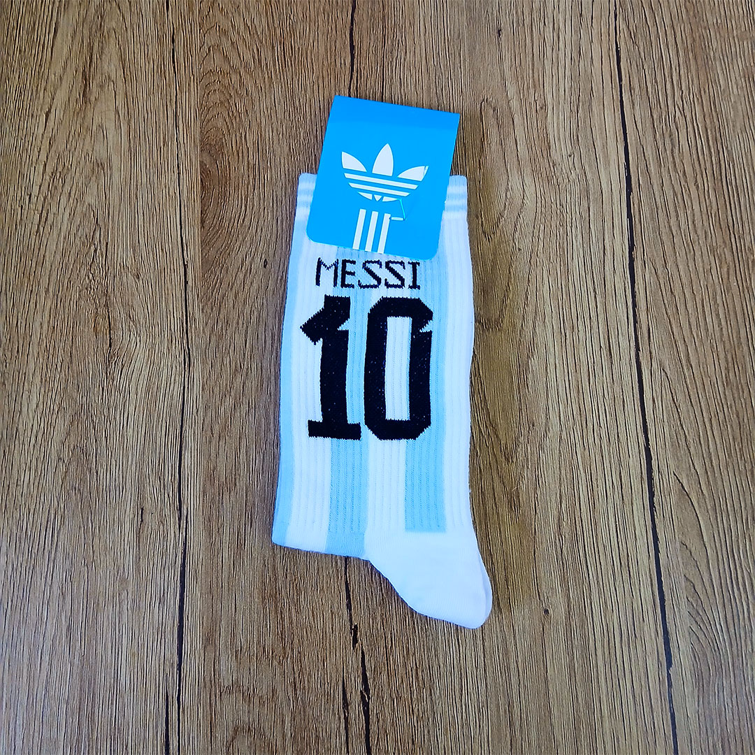 جوراب ساق دار فوتبالی طرح مسی آرژانیتن