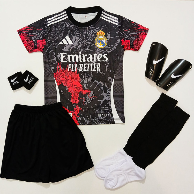 ست ورزشی پسرانه 6 تیکه رئال مادرید طرح دار دراگون امباپه