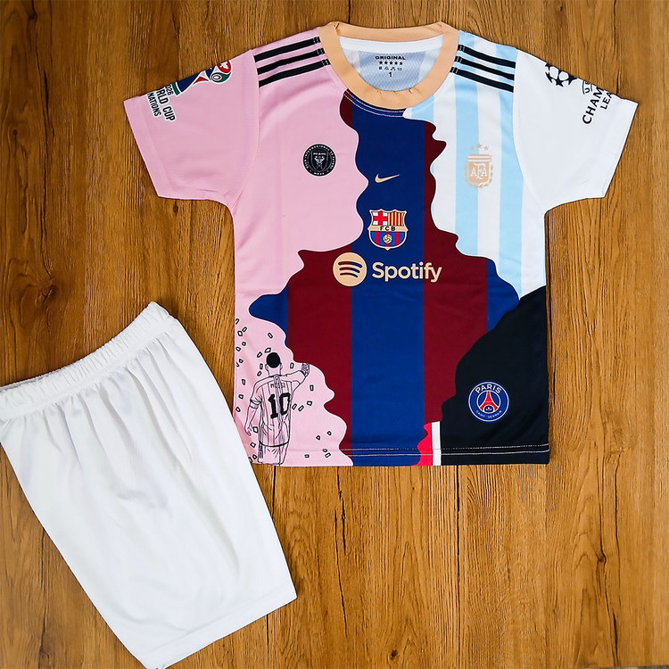 کیت منتخب مسی با تگ لیزری ست فوتبالی پسرانه