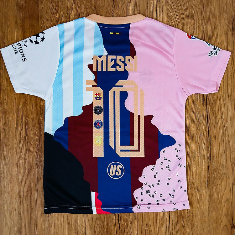 کیت منتخب مسی با تگ لیزری ست فوتبالی پسرانه