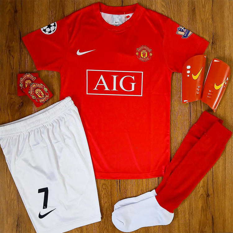 کیت فوتبالی 6 تیکه منچستریونایتد 2008 طرح رونالدو