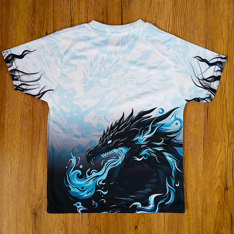 کیت فوتبالی دراگون سفید آبی رئال مادرید بدون اسم و شماره