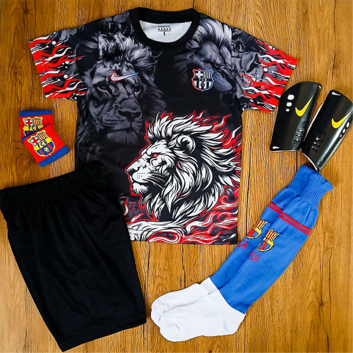 کیت 6 تیکه فوتبالی بارسلونا طرح شیر شماره 10 طرح 2026