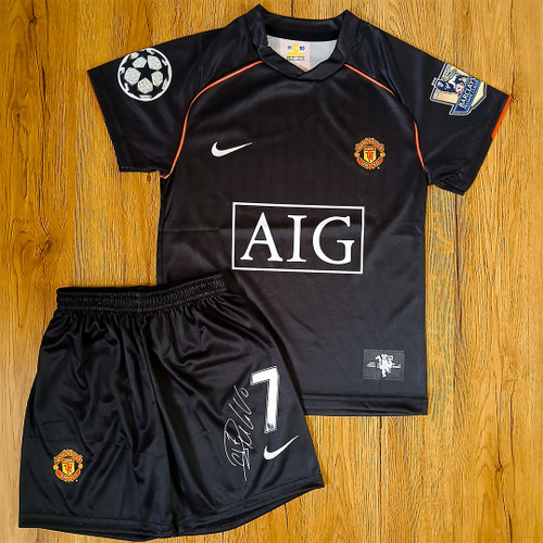 ست فوتبالی منچستریونایتد رونالدو طرح 2008 مشکی پسرانه و بزرگسال