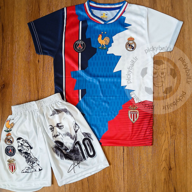 ست فوتبالی منتخب امباپه فول چاپ امضادار پسرانه و بزرگسال