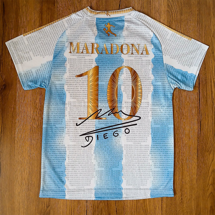 ست فوتبالی مارادونا آرژانتین فول چاپ امضادار پسرانه و بزرگسال