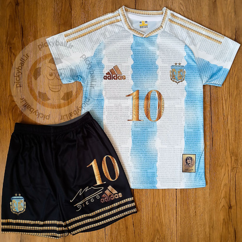 ست فوتبالی مارادونا آرژانتین فول چاپ امضادار پسرانه و بزرگسال