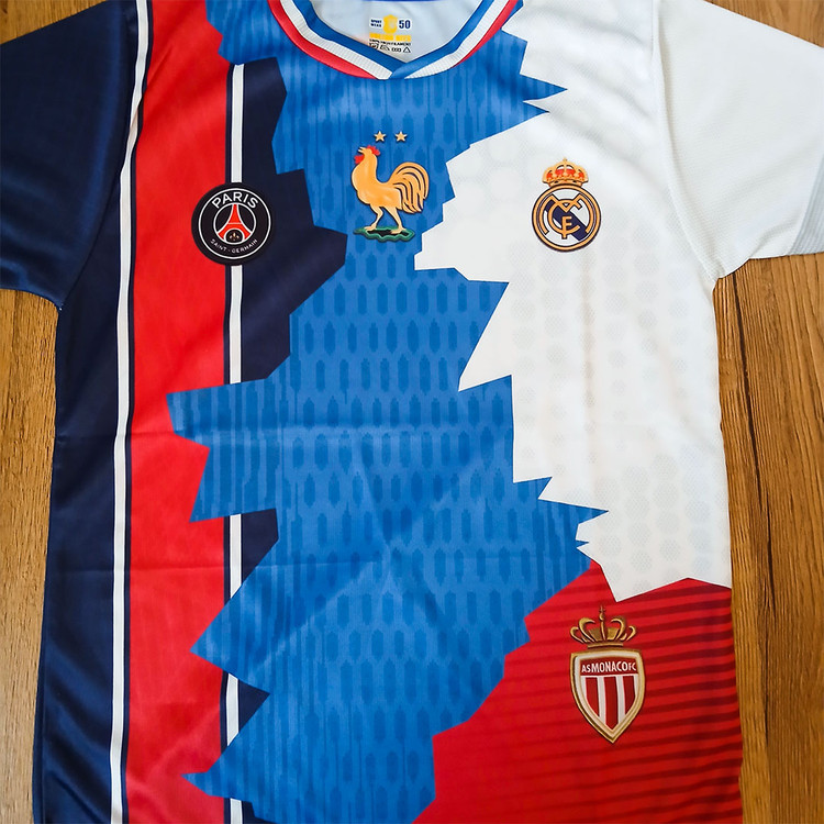 ست فوتبالی منتخب امباپه فول چاپ امضادار پسرانه و بزرگسال