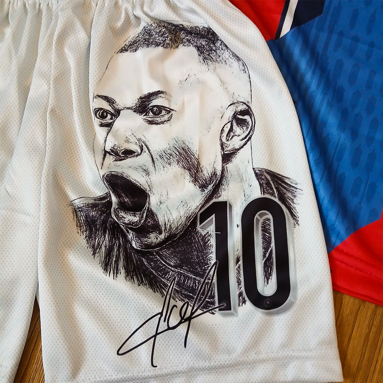 ست فوتبالی منتخب امباپه فول چاپ امضادار پسرانه و بزرگسال