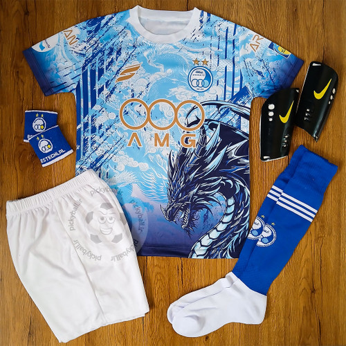 کیت 6 تیکه فوتبالی پسرانه استقلال طرح دراگون