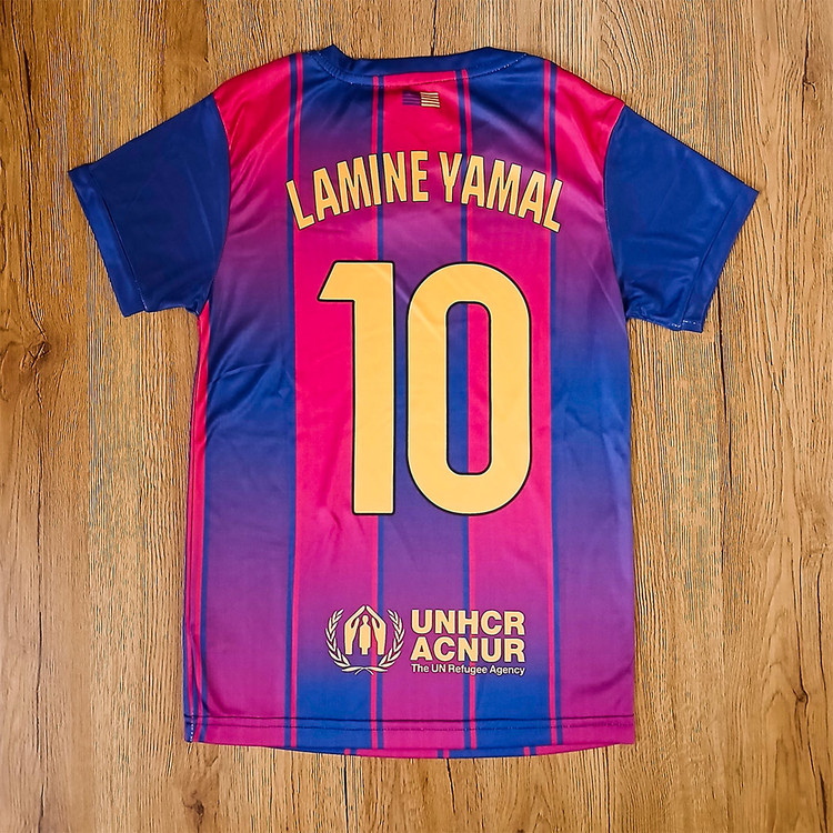 کیت فوتبالی بارسلونا یامال طرح 2026 فول چاپ لیزری