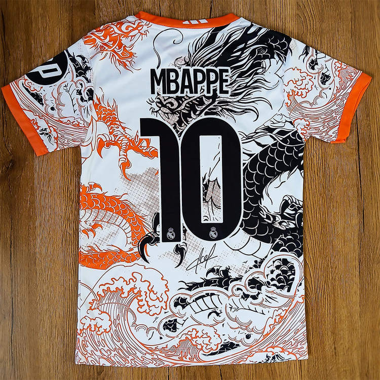 کیت فوتبالی رئال مادرید طرح دراگون فول چاپ لیزری