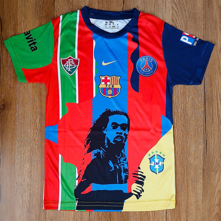 ست فوتبالی منتخب منتخب رونالدینیو فول چاپ لیزری با امضاء اختصاصی