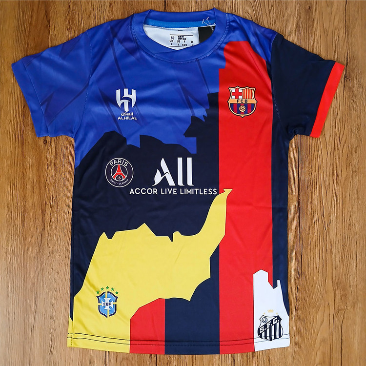 ست فوتبالی منتخب منتخب نیمار فول چاپ لیزری با امضاء اختصاصی