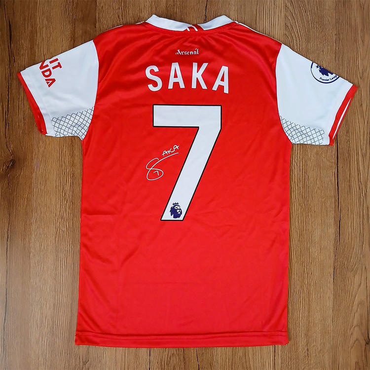 کیت فوتبالی آرسنال ساکا طرح 2026 فول چاپ با امضا