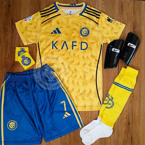 کیت اول ۶تیکه باشگاهی النصر رونالدو طرح 2026 زرد