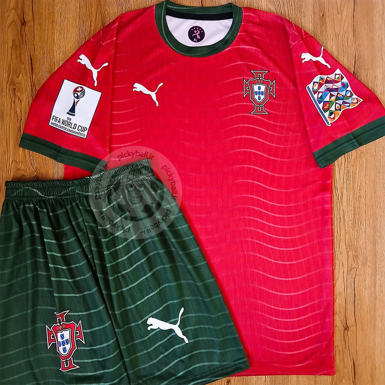 کیت بزرگسال پرتغال طرح 2026 جام جهانی